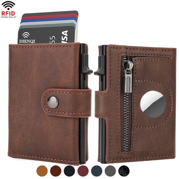 portefeuille homme petit format compact marron
