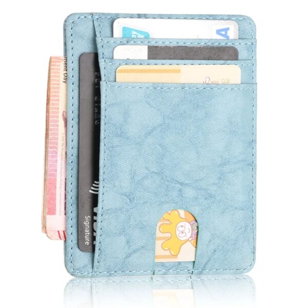 portefeuille femme compact coloré RFID petit format BLEU