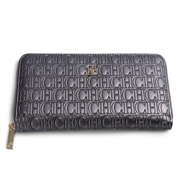 portefeuille long femme argent