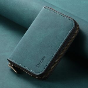 portefeuille porte carte homme femme RFID anti piratage bleu