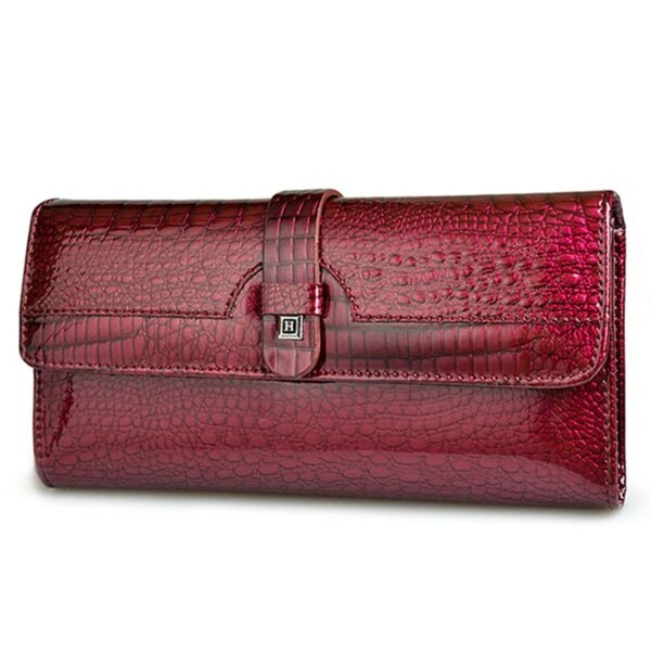 sac portefeuille crocodile femme compagnon bordeaux