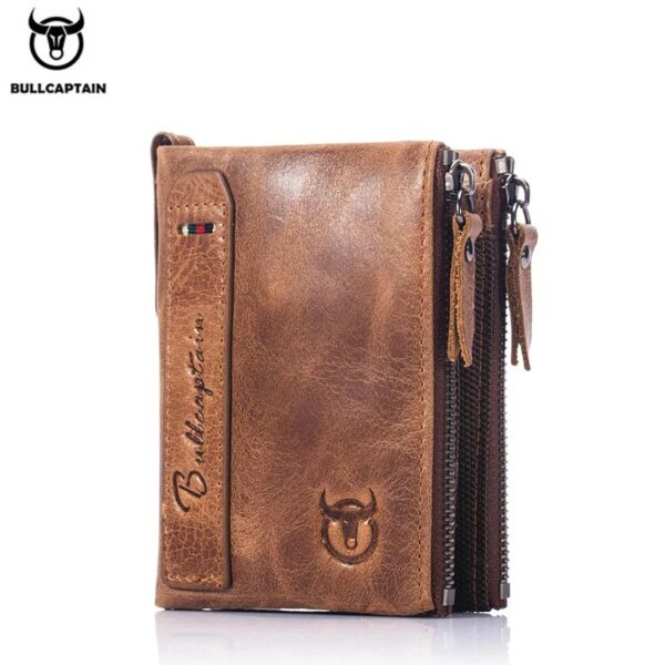 Portefeuille porte monnaie homme cuir PU MARRON CLAIR