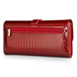 sac portefeuille crocodile femme compagnon de dos
