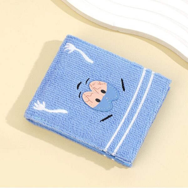 portefeuille enfant fille ou garçon peluche bleu porte carte compact