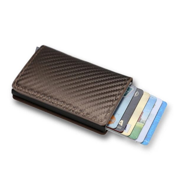 portefeuille homme RFID carbone marron bronze carbone